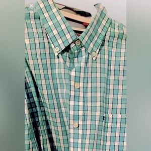 Izod plaid shirt Sz L Casual Office Work